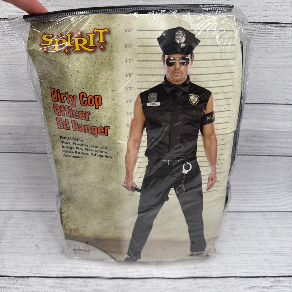 Spirit Halloween Dirty Cop Officer Ed Banger Adult Costume size‎ small